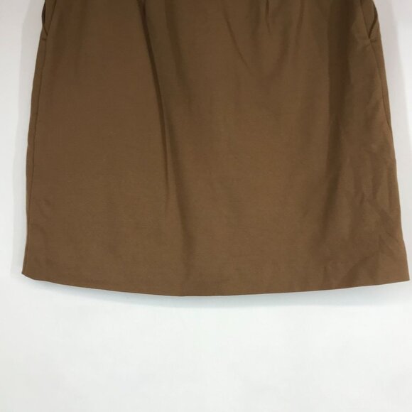 J. JILL -WOMEN'S SMALL PETITE - ACORN TAN BUTTON UP SKIRT - Picture 6 of 10